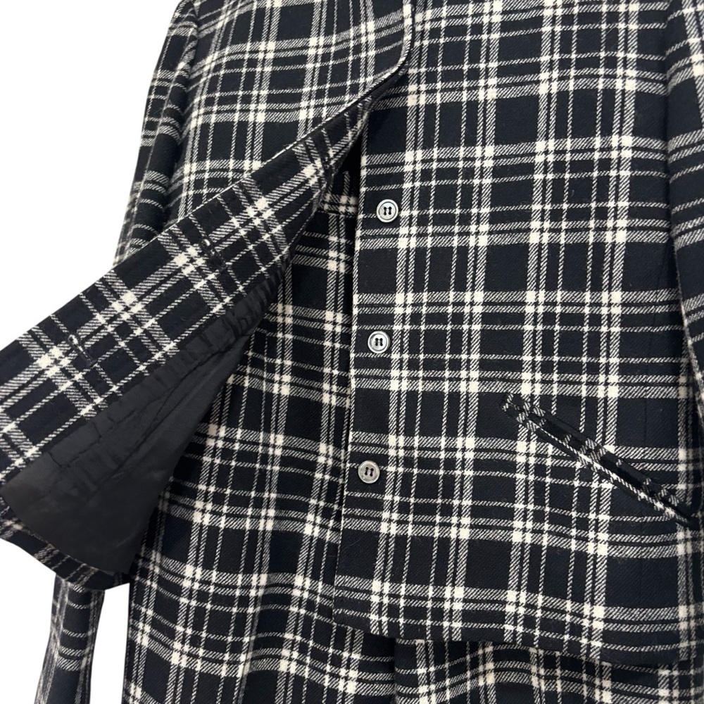 Young Pendleton 100% Wool Black Cream Checkered P… - image 4